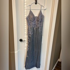 Blue/Lilac Gold sparkly Jovani Dress